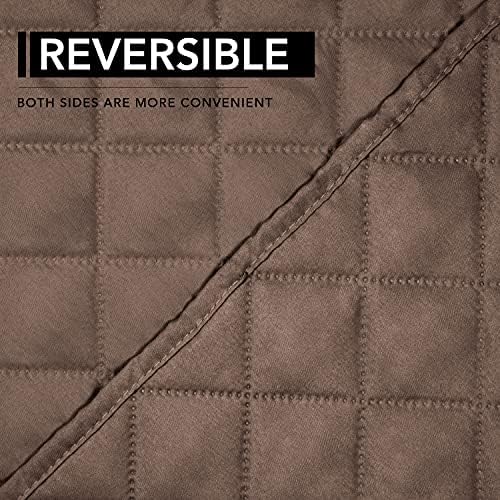 Easy-Going Reversible Couch Cover, Oversized Recliner, Brown/Brown - Image 5