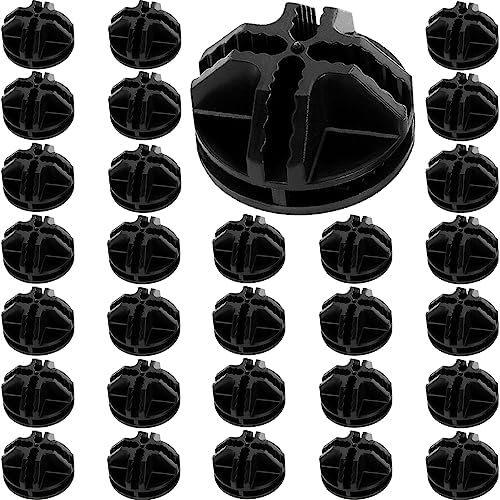 30Pcs Wire Cube Connectors Plastic Storage Cube Connectors, Wire Grid Cube Organizer Connector for Modular Closet Storage Organizer and Wire Shelving, Black by QPINGH