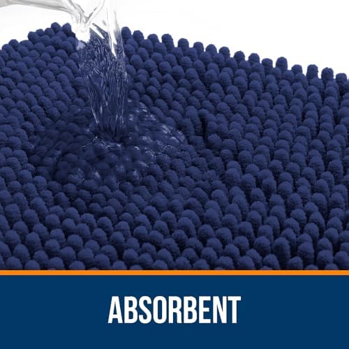 OLANLY Large Bathroom Rugs 47x32, Extra Soft Absorbent Chenille Bath Rugs - Image 4