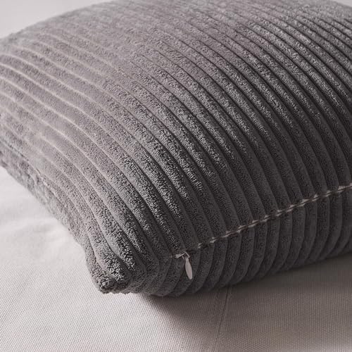 Topfinel Corduroy Throw Pillow Covers Pack of 2 Gray 16"x16" No Insert with Hidden Zipper | Decorative Cushion Covers for Fall, Halloween, Thanksgiving, Christmas - Image 7