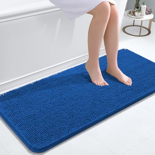 OLANLY Bathroom Runner Rugs 47x20, Extra Soft Absorbent Chenille Bath Rugs by OLANLY
