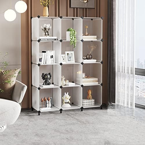 AWTATOS Closet Organizer, 12 Cube Storage Organizer, Translucent - Image 2