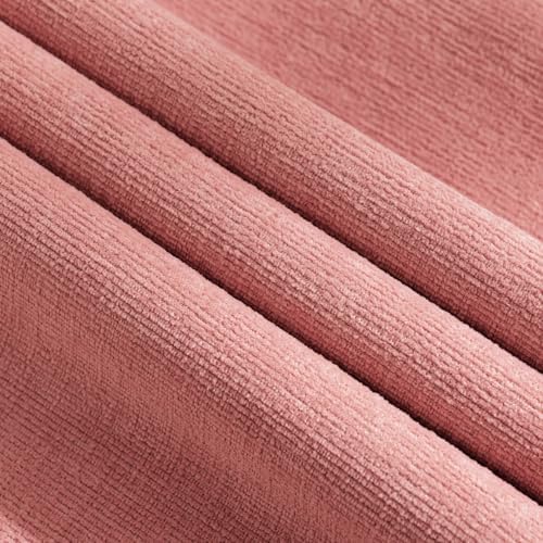 MIULEE Coral Red Chenille Couch Throw Pillow Covers, 20x20 - Image 2