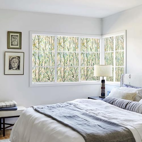 Finnez Window Privacy Film Stained Glass, Rainbow Grove 35.4″ x 157.4″ - Image 3