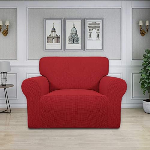 Easy-Going Stretch Oversized Chair Cover with Arm Washable Christmas Red - Image 2