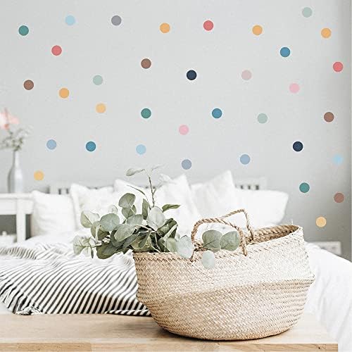 300 PCS Removable Boho Polka Dot in Earthy Morandi Tones Vinyl Wall Decals | 10 sheets matte vinyl peel & stick circle wall stickers for girls bedroom, nursery, classroom & apartment decor(1.6 in) - Image 4