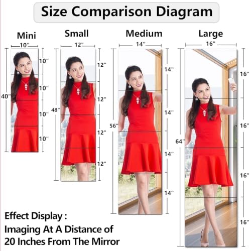 quegau Full Length Safety Shatterproof Mirror for Kids, Plastic Wall Mirror Made of Acrylic Plexiglass, 4 Pcs 13.5" x13.5, Long Bedroom Door Closet Mirror for Home Gym Body Workout - Image 2