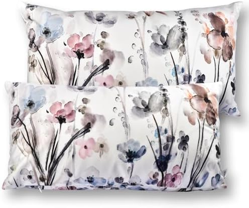 Flower Lumber Throw Pillow Covers 12x20 Set of 2, Flowers Pillow Cushion Cases, Modern Decorative Square Pillowcases for Sofa Couch Bedroom Living Room Car Seat by Unknown