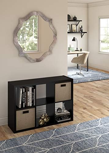 ClosetMaid 6 Cube Storage Shelf Organizer Bookshelf with Open Back, Vertical or Horizontal, Easy Assembly, Wood, Black Finish - Image 4
