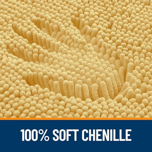 OLANLY Large Bathroom Rugs 47x32, Extra Soft Absorbent Chenille Bath Rugs - Image 3