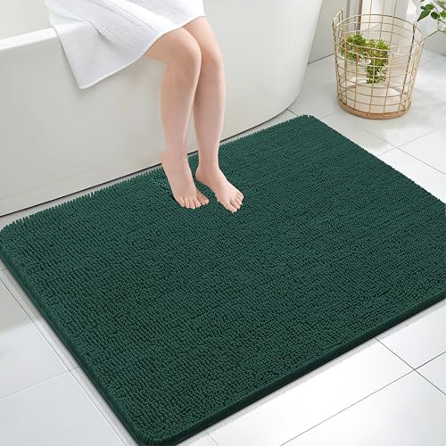 OLANLY Large Bathroom Rugs 40x32, Extra Soft Absorbent Chenille Bath Rugs by OLANLY