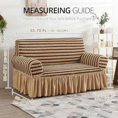 NICEEC Loveseat Covers Washable Love Seat Couch Covers Slipcover with Skirt - Image 6