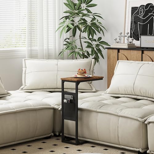 TUTOTAK C Shaped End Table, Side Table for Couch, Sofa Table - Image 7