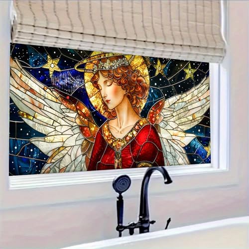 HOMETITUTE Angel Privacy Window Film 39.3x17.7 Inch PVC - Image 5