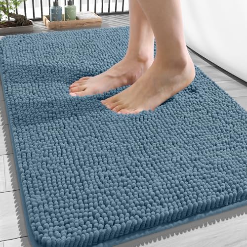 OLANLY Bathroom Rugs 34x21, Extra Soft Absorbent Chenille Bath Rugs by OLANLY