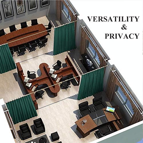 NICETOWN Thermal Insulated Room Dividers Curtains Screens Partitions, Full-Length Grommet Top Room Screen Divider Curtain Panel for Space Solution (Hunter Green, 1 Pack, 12.5ft Wide x 8ft Long) - Image 6