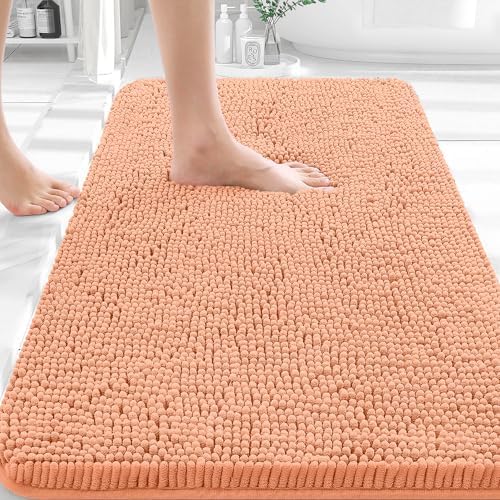 OLANLY Bathroom Rugs 35x24, Extra Soft Absorbent Chenille Bath Rugs by OLANLY