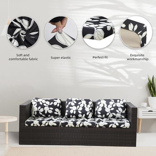 8 Pcs Outdoor Cushion Covers, Patio Sofa Cushion Covers Replacement - Image 4