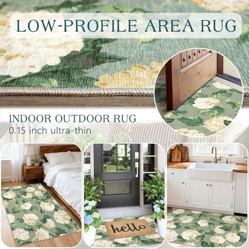 Floral Outdoor Rug - 28"x43" Front Door Mat Indoor Outside Entrance - Image 4