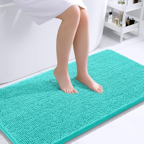 OLANLY Bathroom Runner Rugs 44x24, Extra Soft Absorbent Chenille Bath Rugs by OLANLY