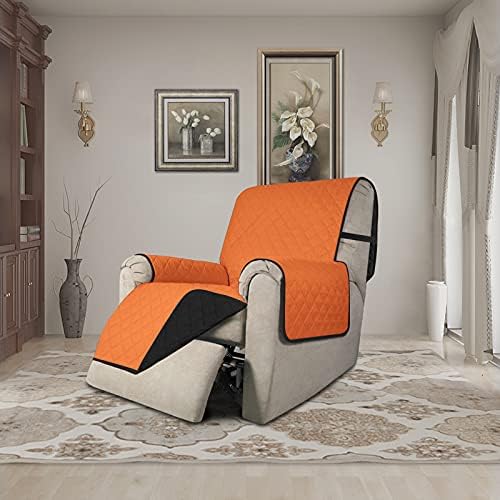 Easy-Going Reversible Couch Cover, Recliner 19 in, Orange/Black - Image 2