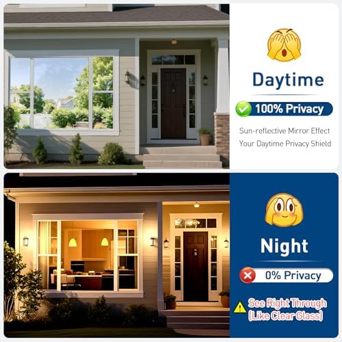 Coavas One Way Window Privacy Film, See Out Not in, Heat & UV, 23.6"X78.7" - Image 5