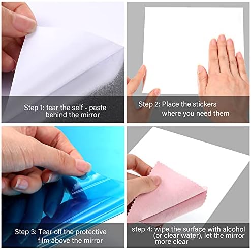 Zonon 20 Pieces Flexible Mirror Sheets Self Adhesive,12 X 12 Inches - Image 3