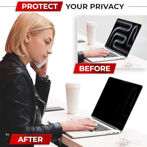 SightPro Magnetic Privacy Screen for MacBook Pro 14 Inch (2021-2026, M1-M5, Pro, Max) Patented Removable Laptop Privacy Filter Shield and Protector - Image 6