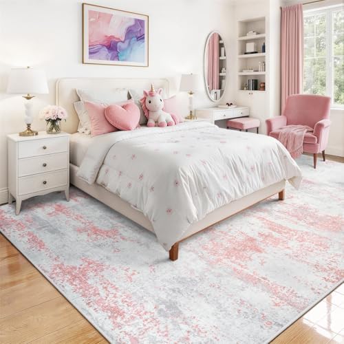 Aelenmu 5x7 Area Rugs for Living Room Washable Bedroom Dining Room Pink by Aelenmu