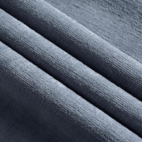 MIULEE Dark Grey Blue Chenille Couch Throw Pillow Covers, 18x18 - Image 6