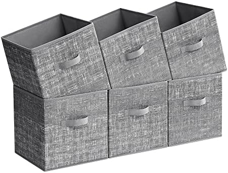 SONGMICS Storage Cubes, Set of 6, 11.8-Inch Foldable Closet Organizers by Unknown