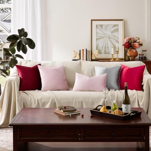 GIGIZAZA Sweet Lilac Velvet Throw Pillow Covers 12x20 Pack of 2 - Image 6