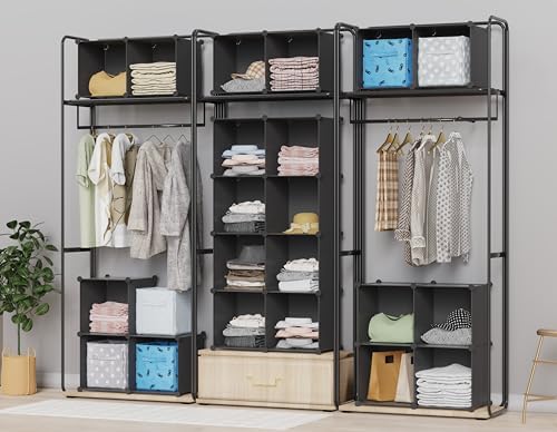 HOMIDEC Closet Organizers and Storage, 9 Cube Storage Organizer, Black - Image 3