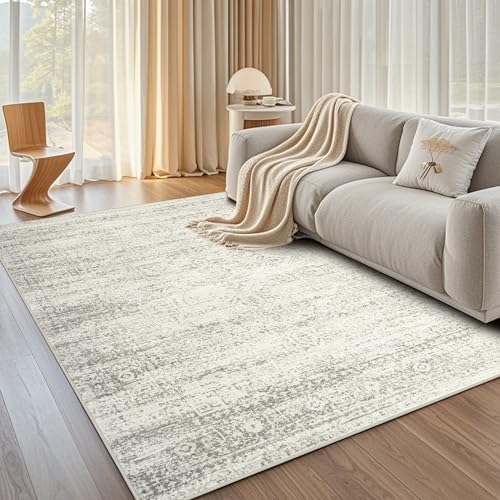 Washable Rugs 5x7 Area Rugs for Living Room,Bedroom,Dining Room-Beige Green by Srugn