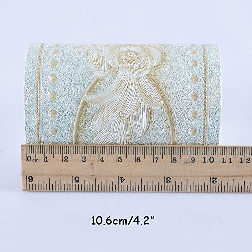 Creation Core 4.2x196.8 Waterproof Wallpaper Border 3D Pattern Wall Decor Removable Self Adhesive Kitchen Bathroom Tiles Stciker, Iris Orange - Image 4