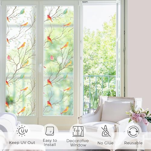 Coavas Stained Glass Window Privacy Film, Translucent 23.6x78.7 - Image 3