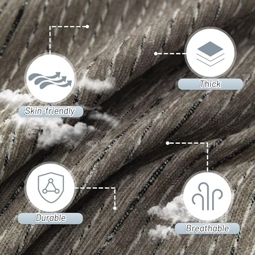 MYSKY HOME Boho Couch Cover Sand Sofa Covers Washable, Farmhouse Sofa Slipcover Simple Couch Protector for Dogs Chenille Sectional Couch Covers L Shaped Couch Cushion Covers, 91"x 134" - Image 4