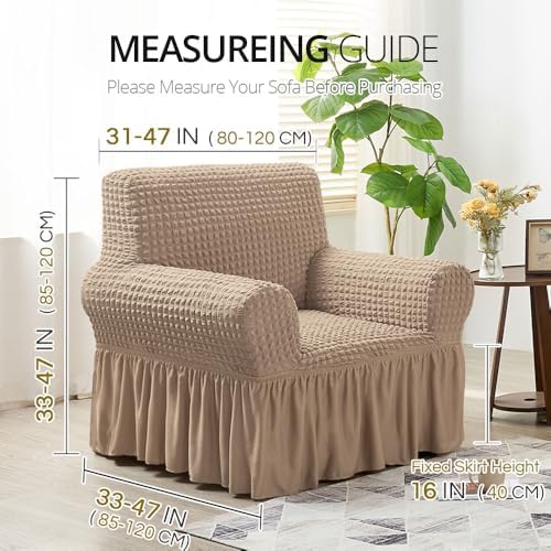 NICEEC Arm Chair Covers Armchair Covers Universal Slipcovers with Skirt - Image 6