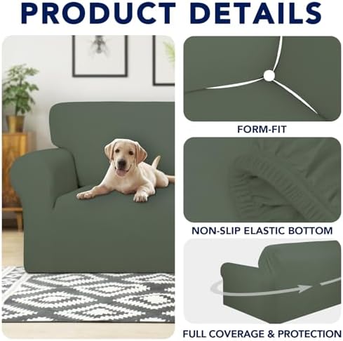 PureFit Waterproof Oversized Couch Cover Slipcovers for Couches and Sofas - Image 4