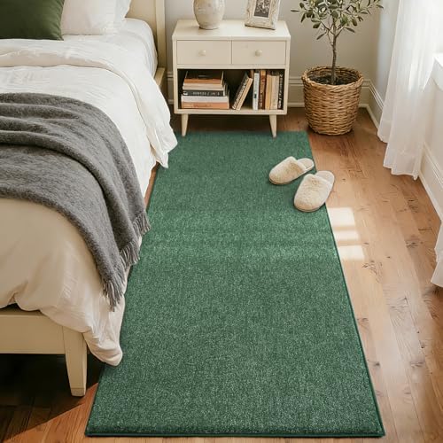 2x6 Green/White Runner Rug Non-Slip Washable for Hallway Kitchen Bedroom - Image 2