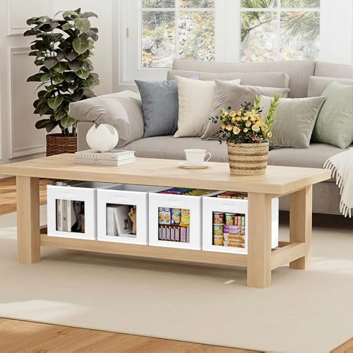 Homsorout Storage Cube 11 Inch - Cube Storage Bins with Window, Closet Storage Baskets with Handle, Fabric Bins for Closet, Shelves, Toys, Clothes, Set of 16, White - Image 7