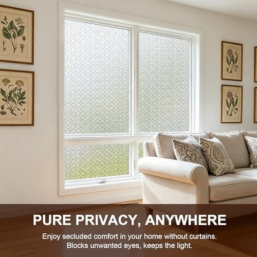 3D Decorative Window Privacy Film, Anti- UV Static Cling,34.5"x78.7" - Image 3