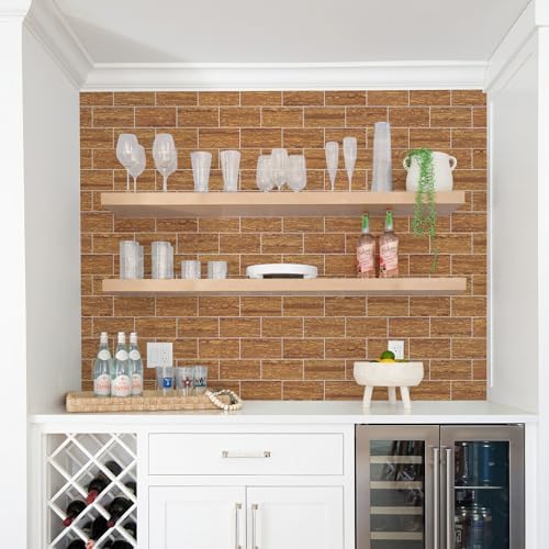 Vamos Tile 100 Pieces Peel and Stick Backsplash Tile, 3" x 6" Subway Tile - Image 6