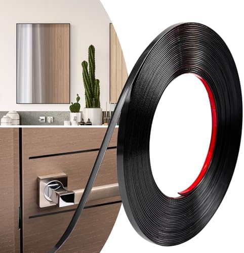 0.25in x 40Ft Peel and Stick Wall Molding Trim Matte Black by JSIWOTH