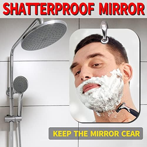 Shaving Mirror, Unbreakable Shower Mirrors, (Small,6 inches x 4 inches) Bathroom Handheld Mirror for Men and Women Portable Camping Travel Mirrors, Frameless Handheld for Makeup - Image 2