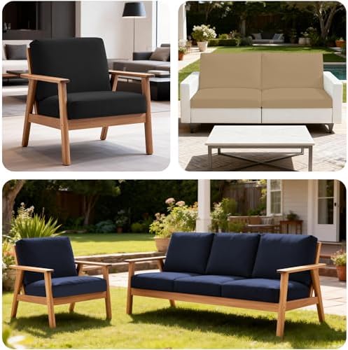 4 Pcs Outdoor Cushion Covers, Patio Sofa Cushion Covers Replacement - Image 5