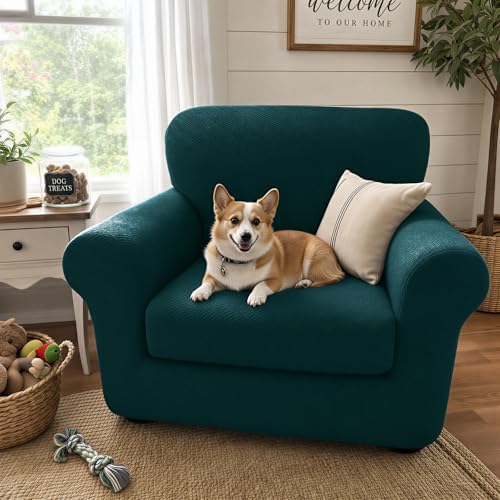 XINEAGE 2-Piece Stretch Armchair Sofa Cover, Washable Couch Covers for Dog - Image 3