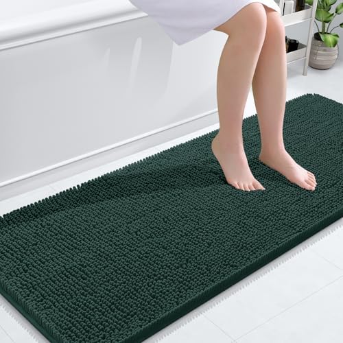OLANLY Bathroom Runner Rugs 59x24, Extra Soft Absorbent Chenille Bath Rugs by OLANLY