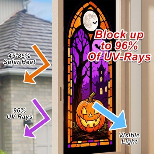 HOMETITUTE Halloween Static Privacy Window Cling 17.7x39.3 PVC - Image 4