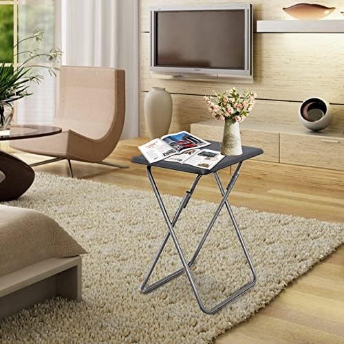Garden 4 you Folding TV Tray Table/TV Dinner Trays Tables for Eating,Stable Tv Trays Table 25In, Folding Tray Side Table, Foldable Snack Tables for Bed & Sofa, 15 x 18.9 x 26 in (Grey,1PC) - Image 6